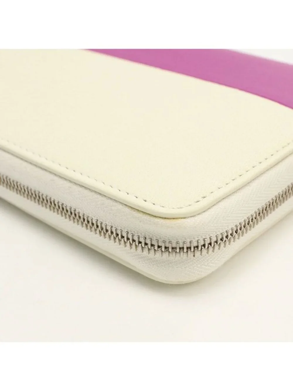 Celine Large Zippedmulti Function Bicolor Wallet Zip Around Calfskin
